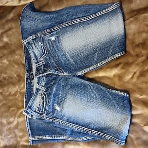 Buckle blue jeans